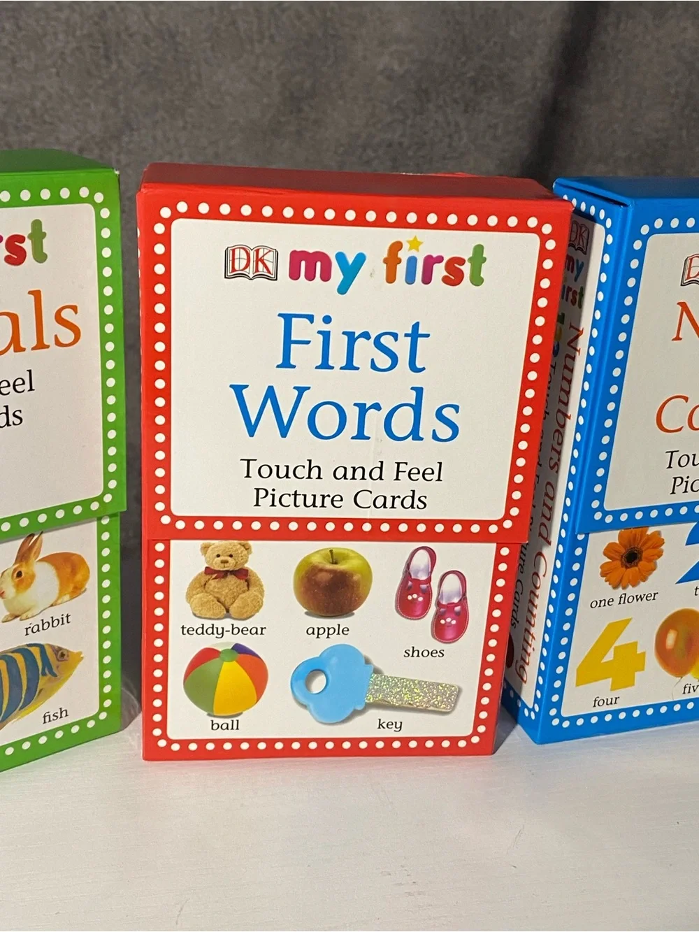 My First First Words Touch and Feel Picture Cards Red Blue And Green